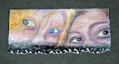 Fright Painting - Fright by Mickie Boothroyd Fright Painting - Fright by Mickie Boothroyd