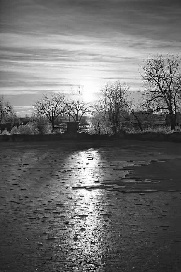 Frigid February Sunrise BW Photograph by Jessica Thomas - Fine Art America