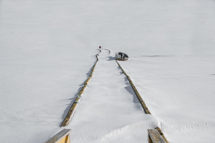 Winter Photograph - Frigid Mooring by Crystal Fudge