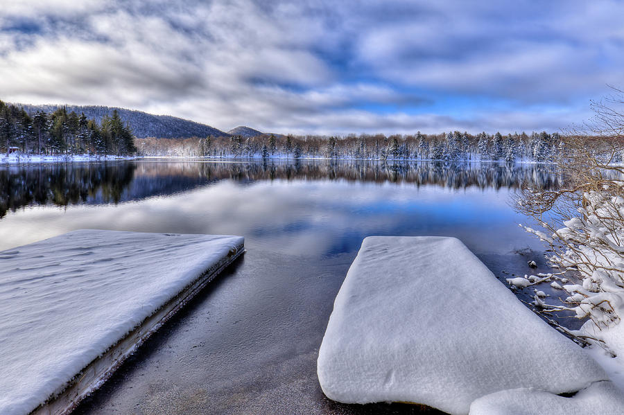 Frigid Morning on West Lake Photograph by David Patterson