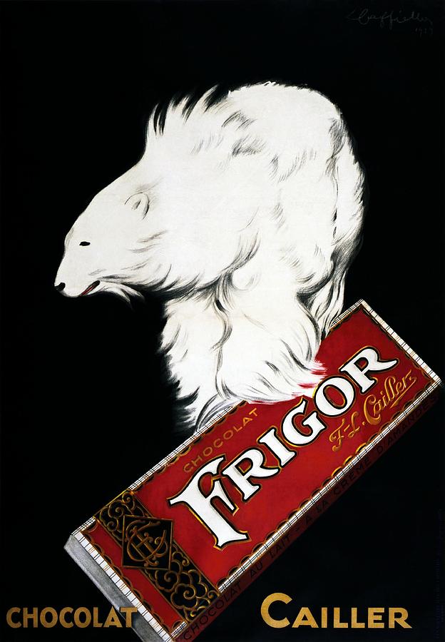 Frigor Chocolat Cailler poster  1929 Painting by Vincent Monozlay