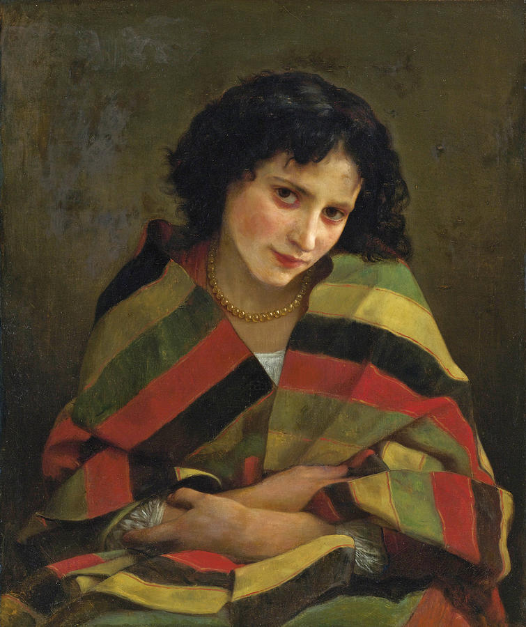 Frileuse Painting by William-Adolphe Bouguereau