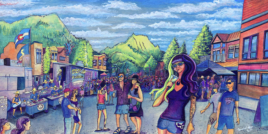 Frisco Painting - Frisco BBQ Festival 2017 by David Sockrider