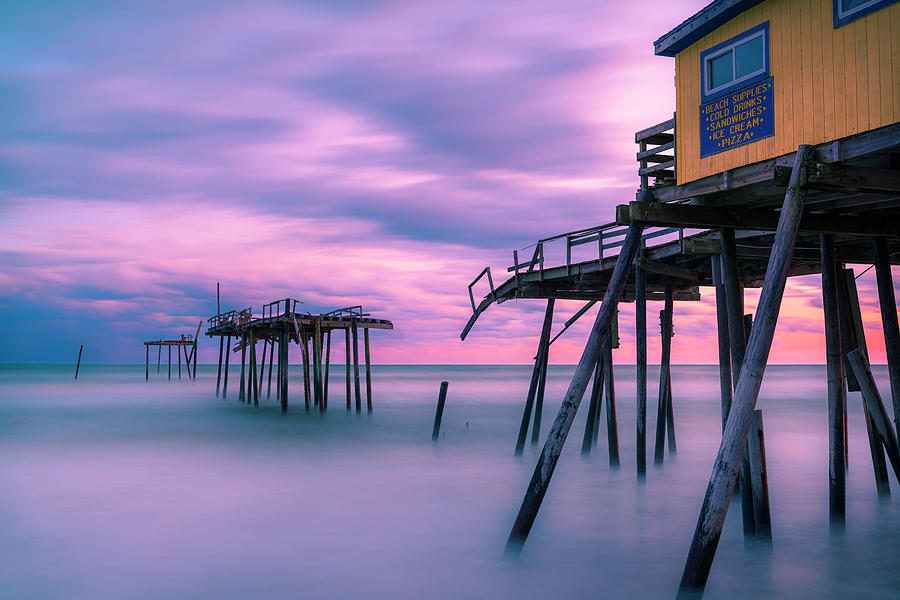 Frisco Fishing Pier Sunset Photograph by Ranjay Mitra