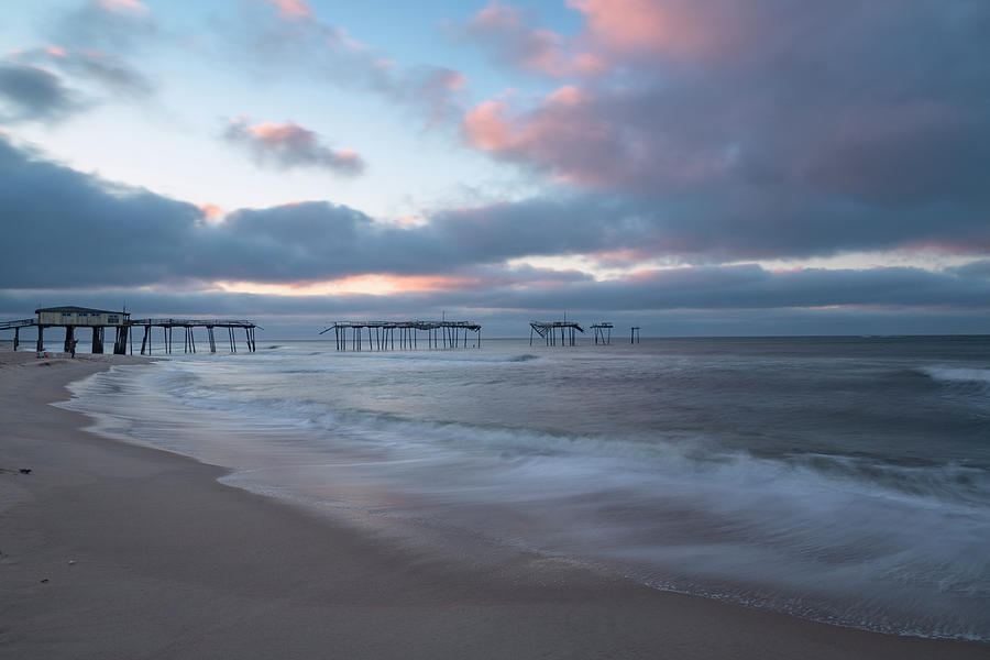 Beach Photograph - Frisco Pier Sunrise by Richard Sandford