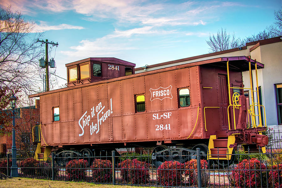 Frisco Train Boxcar - Downtown Bentonville Arkansas Photograph by Gregory Ballos