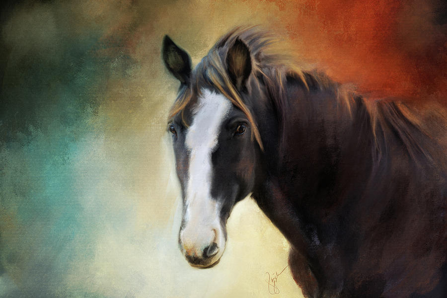 Horse Painting - Frisky Boy by Jai Johnson