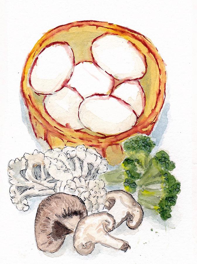 Cauliflower Painting - Frittata by Jane Hayes