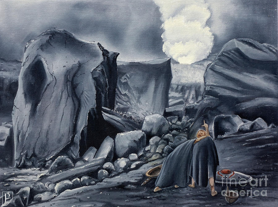 Frodo and Sam at Mount Doom Painting by Gordon Palmer