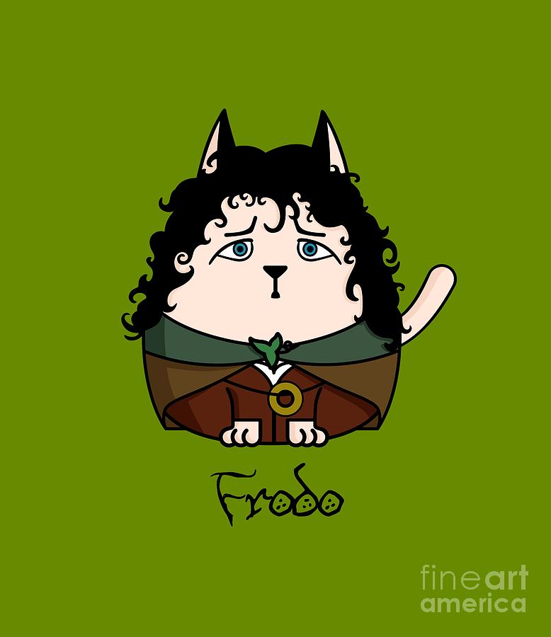 Actor Digital Art - Frodo the Cat by Giordano Aita