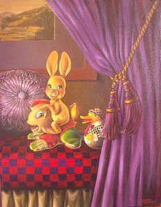 Frog Bunny And Duck Painting by Lauren Cole Abrams - Pixels