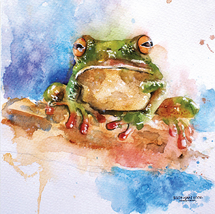 Frog Painting by Cesar Roman Murillo | Fine Art America