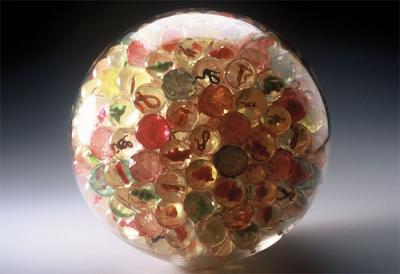 Assemblage Sculpture - Frog Egg by Susan Danis Assemblage Sculpture - Frog Egg by Susan Danis