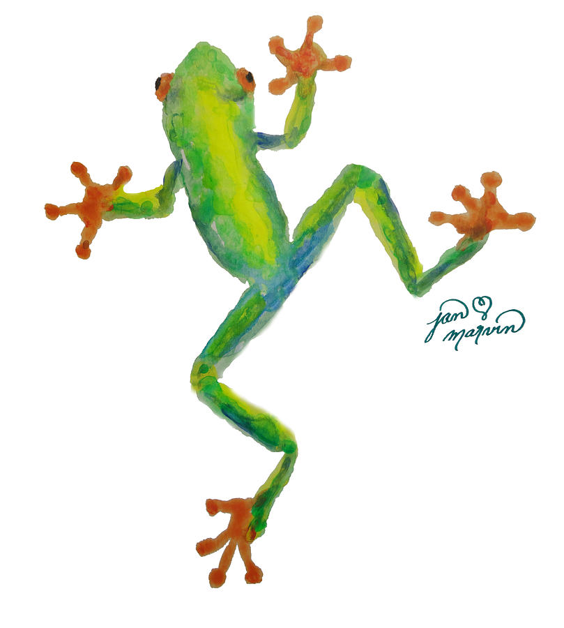 Red Eyed Tree Frog by Jan Marvin Painting by Jan Marvin