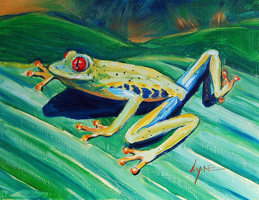 Frog Painting by Lynne Haines