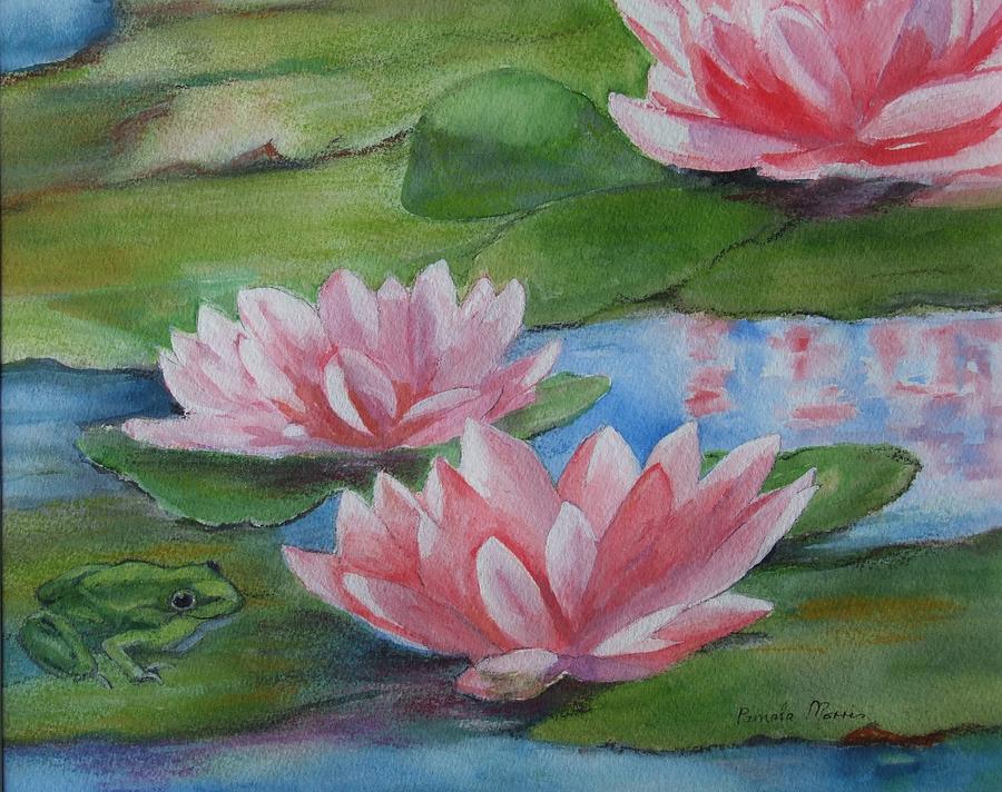 Frog on the Waterlily Painting by Pamela Morris - Fine Art America