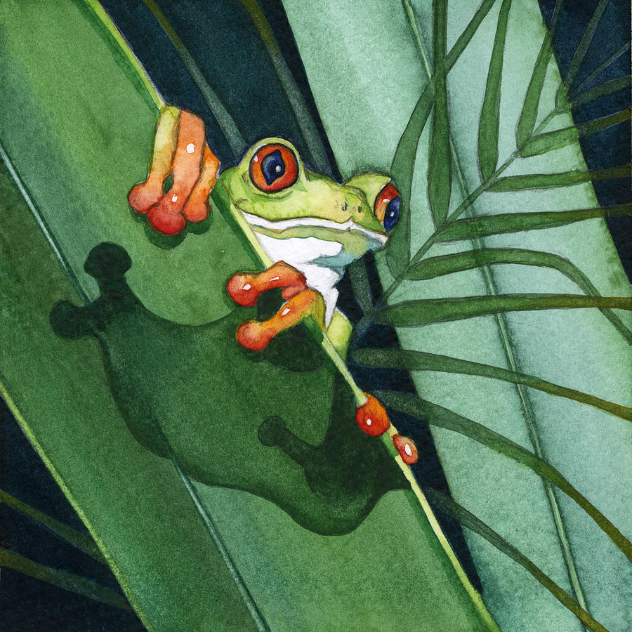 Frog Ready to Leap Painting by Lyse Anthony