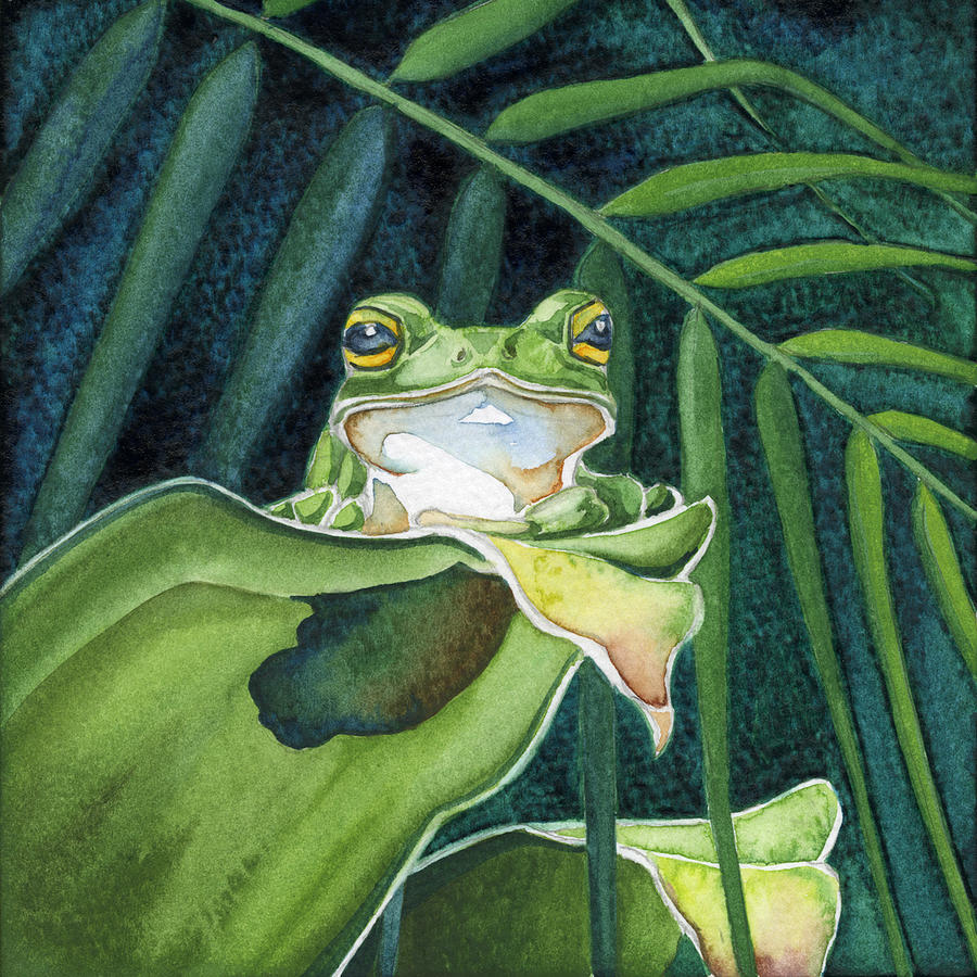Frog The Pose Painting by Lyse Anthony