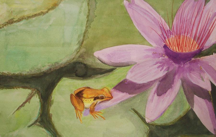 Frog Went A-Courtin Painting by Sharon Bock