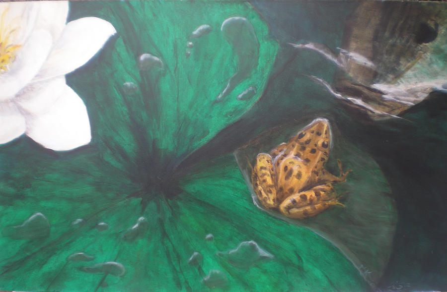 Fish Painting - Froggy Life by Margot Koefod