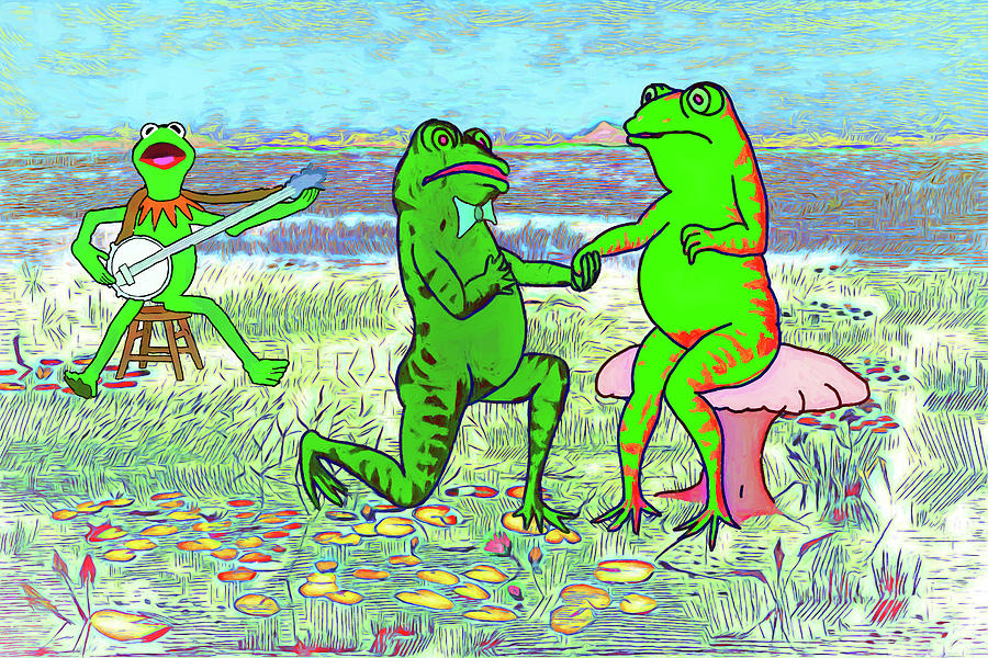 Froggy Went a Courtin Digital Art by John Haldane