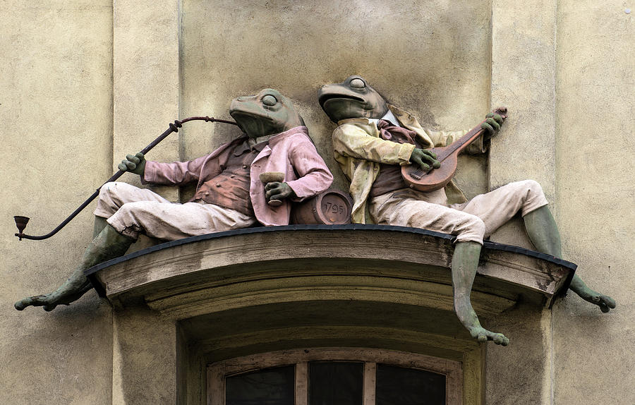 Frogs Sculpture Photograph by Jaroslaw Blaminsky