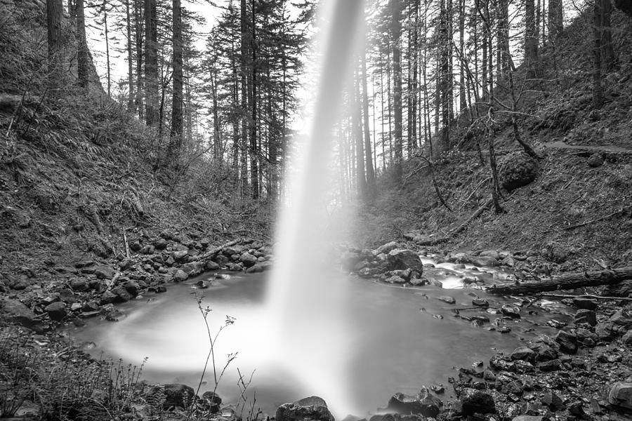 From Behind Ponytail Waterfall Oregon Photograph by John McGraw