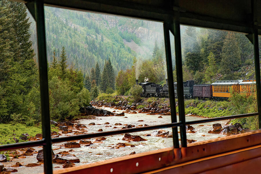 America Photograph - Rainy Mountain Train Ride by Gregory Ballos