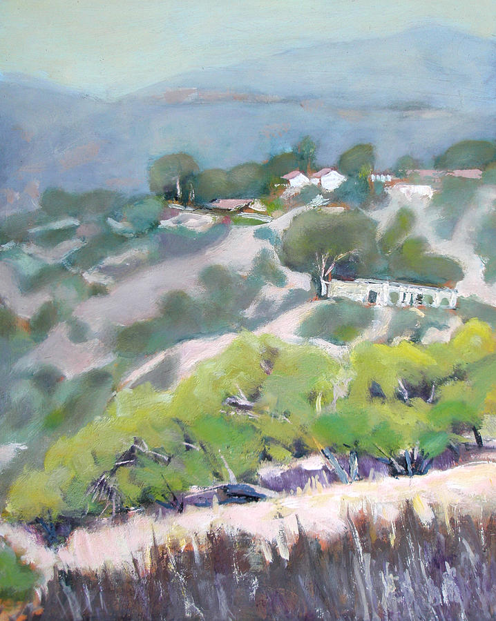 From Jack Smith Trail on a summer morning Painting by Richard  Willson