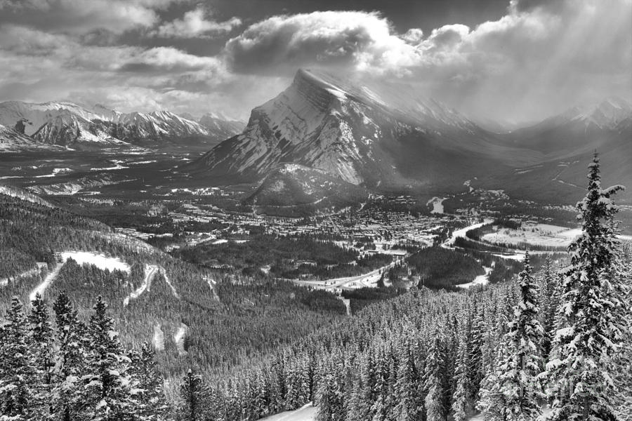 From Norquay To Rundle Black And White Photograph by Adam Jewell - Fine ...