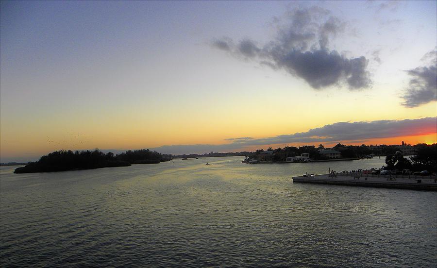 Sunset Photograph - From the Bridge by Ric Schafer