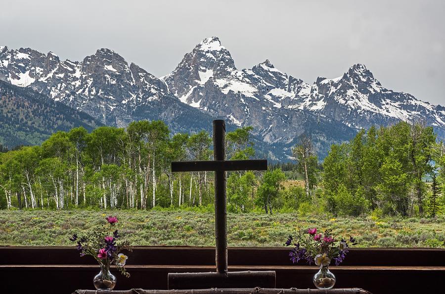 From The Chapel of the Transfiguration in the The Grand Tetons Photograph by Willie Harper