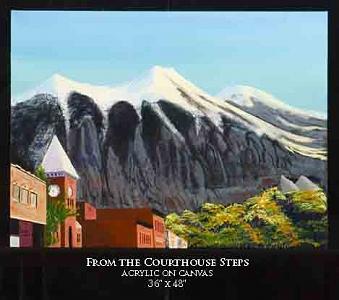 Landscape Painting - From The Courthouse Steps by Robert Newport Landscape Painting - From The Courthouse Steps by Robert Newport