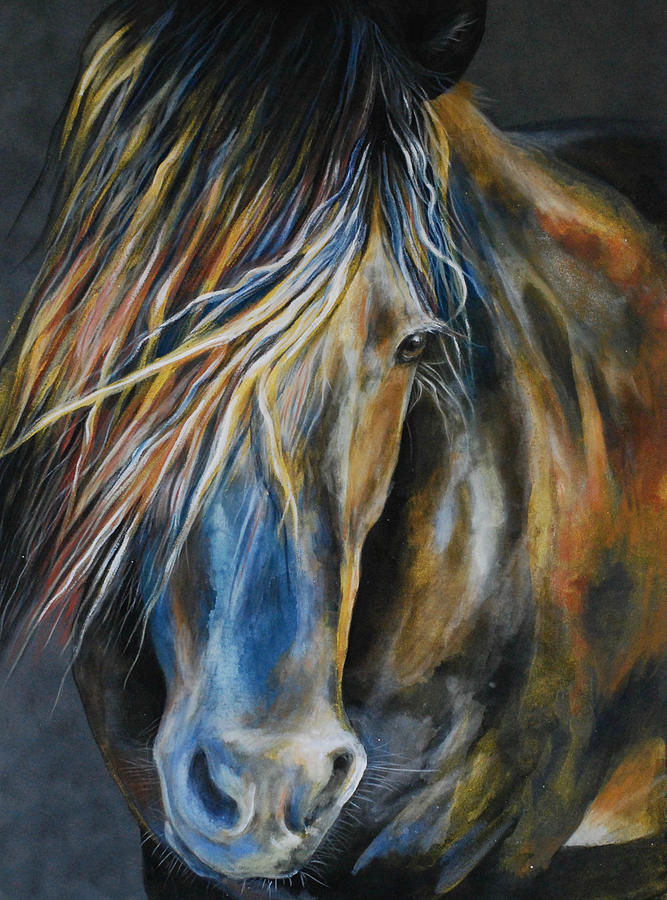 Horse Painting - From The Grays by Danielle Rosalie Pellicci