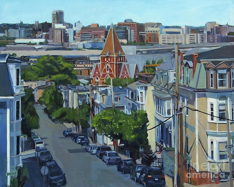 Boston Painting - From the Heights to Boston by Deb Putnam