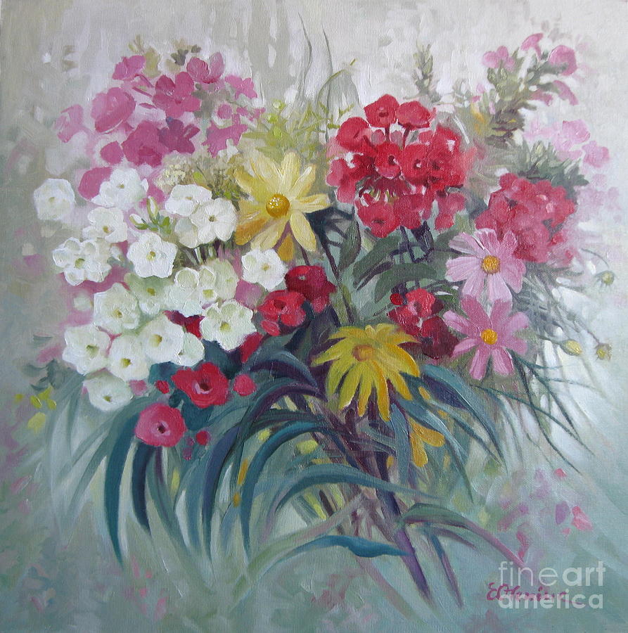 From the Margaret garden Painting by Elena Oleniuc