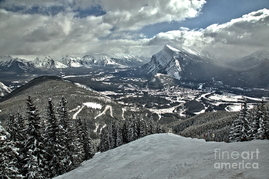 From The Norquay Slopes To The Peak Of Rundle Photograph by Adam Jewell