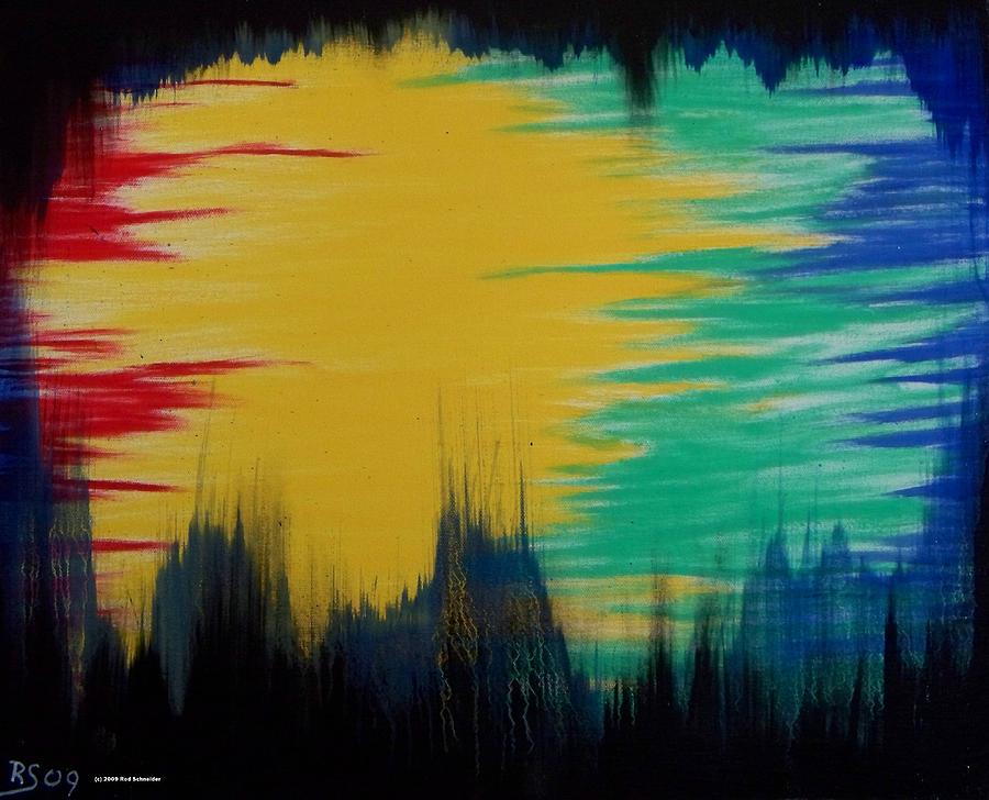Abstract Painting - From the outside looking in by Rod Schneider Abstract Painting - From the outside looking in by Rod Schneider