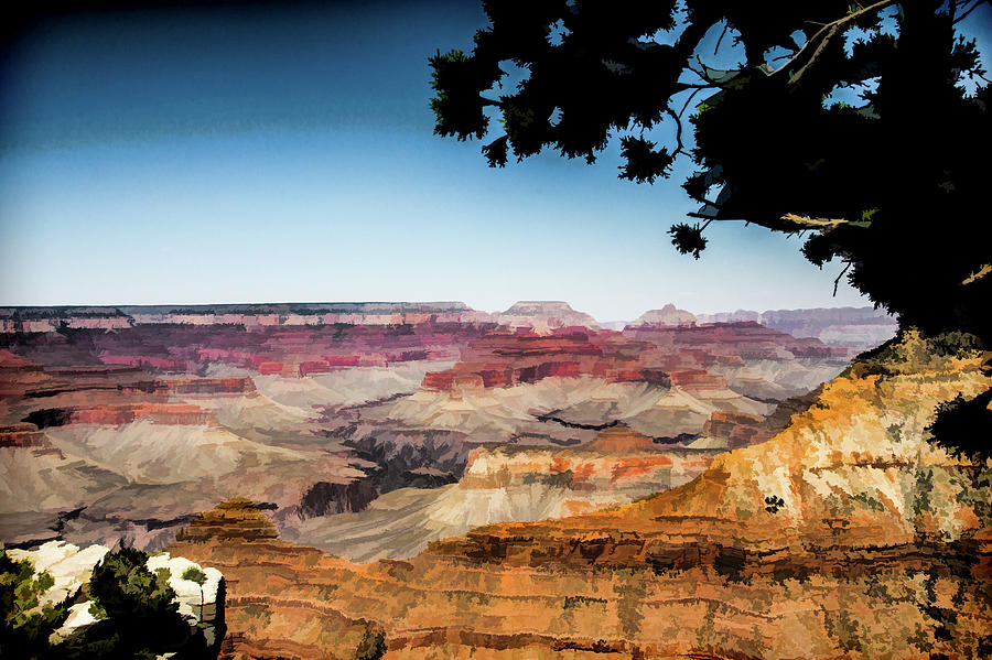 Grand Canyon National Park Digital Art - From the Rim 2 by Lisa Lemmons-Powers