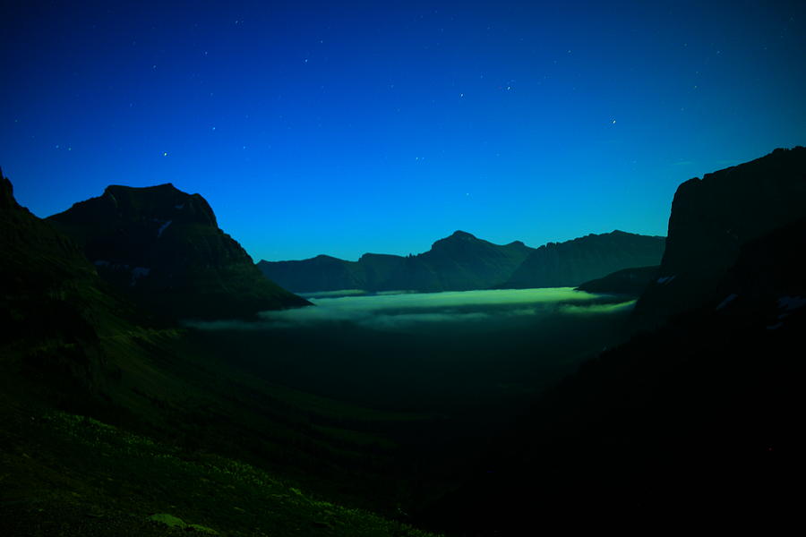 From the top of Logan Pass in the early morning Photograph by Jeff Swan