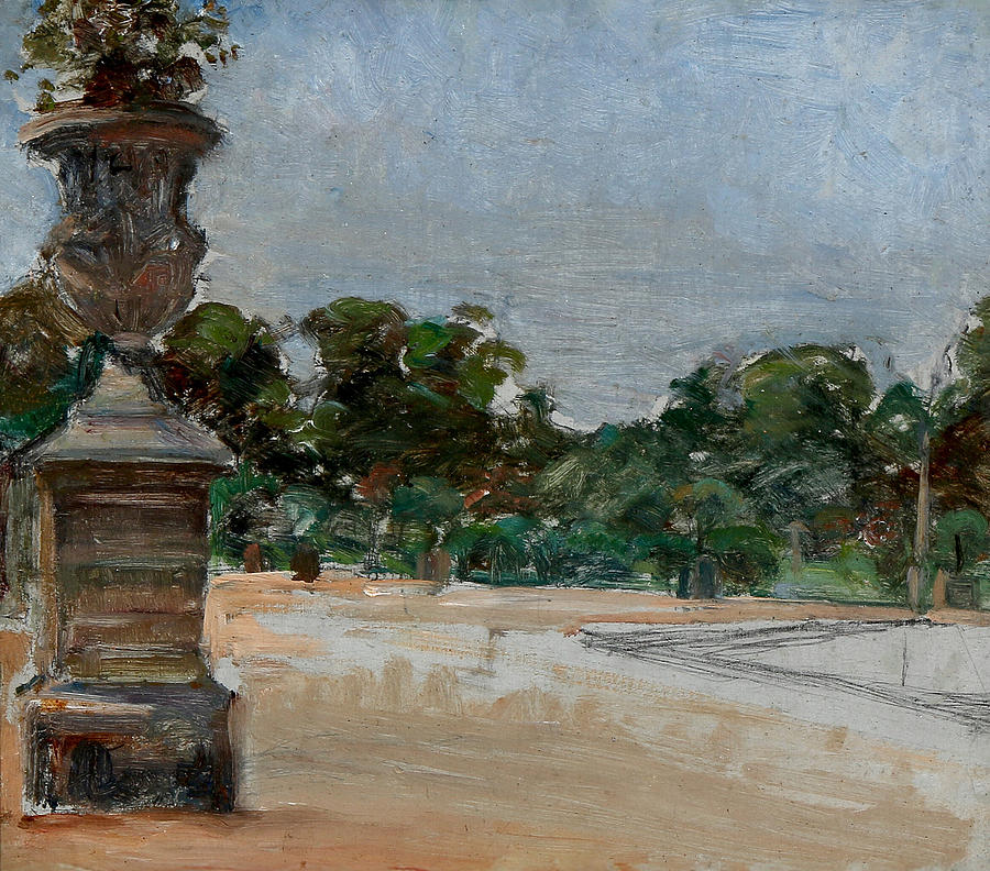 From the Tuileries Garden in Paris Painting by Albert Gottschalk