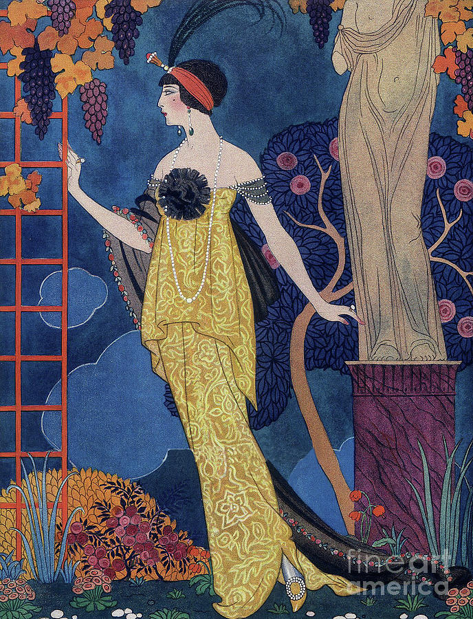Georges Barbier Drawing - Front Cover of Les Modes by Georges Barbier