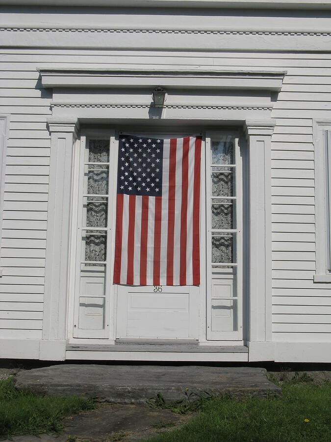 Front Door Flag Photograph by Bill Tomsa