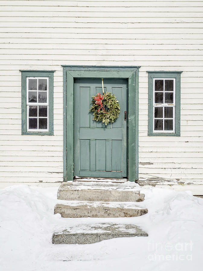 Front door of an old colonial home Photograph by Edward Fielding