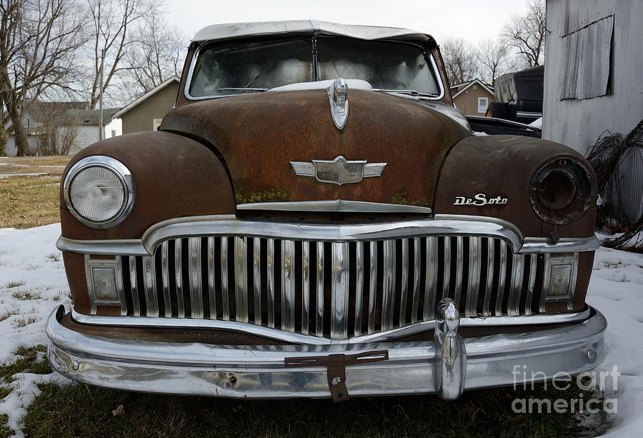 Front End of a DeSoto 3097 Photograph by Ken DePue