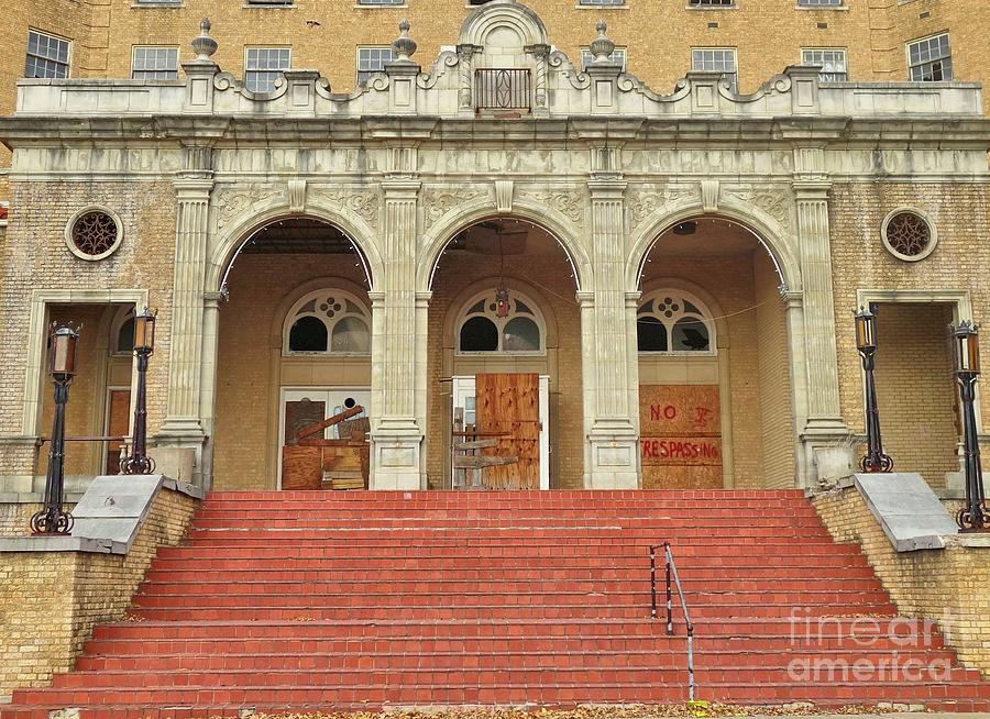 Front Entrance to Old Baker Hotel Photograph by Janette Boyd