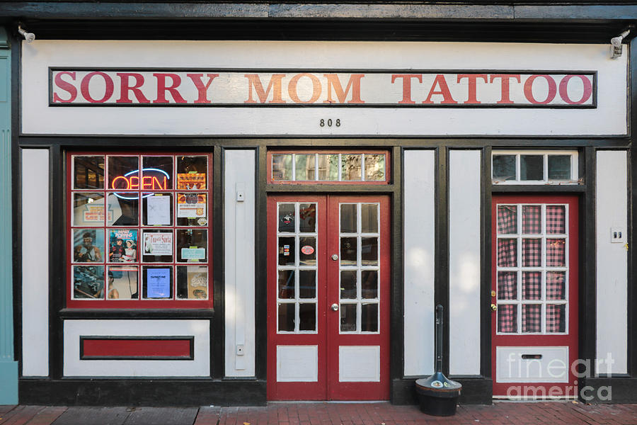 Front Facade of Tattoo Parlor Photograph by Thomas Marchessault