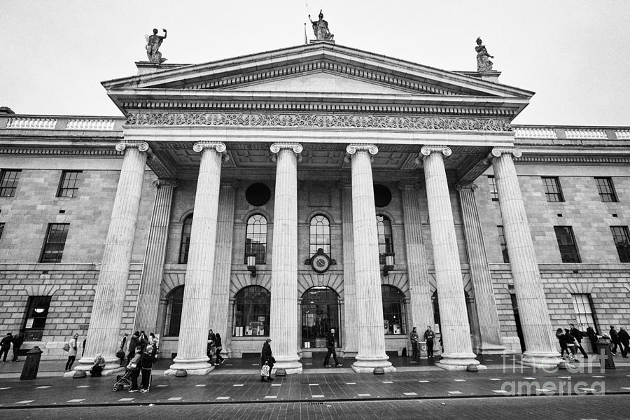 Easter Photograph - front facade of the general post office gpo site of the 1916 easter rebellion dublin Ireland by Joe Fox