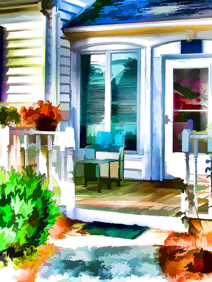 Vintage Painting - Front Porch 5 by Jeelan Clark