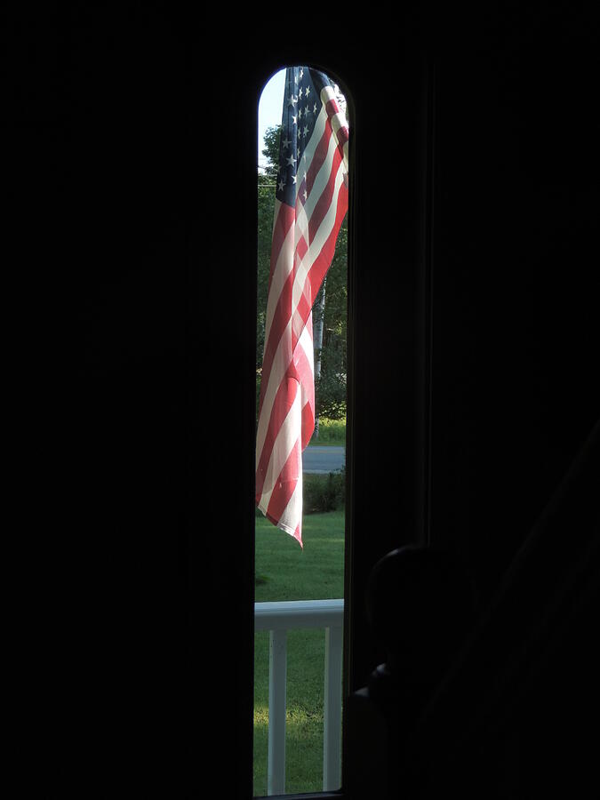 Front Porch Flag Photograph by Bill Tomsa